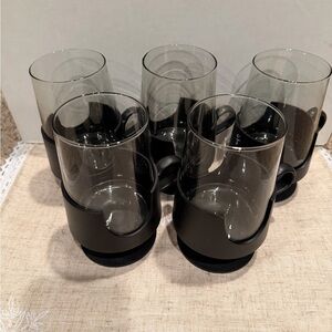 Corning 1970's Glas-Snap Two Piece Pedestal Glassware, Set of 5
